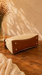 Sac à main Olane Été Vanille — détail matière lin
